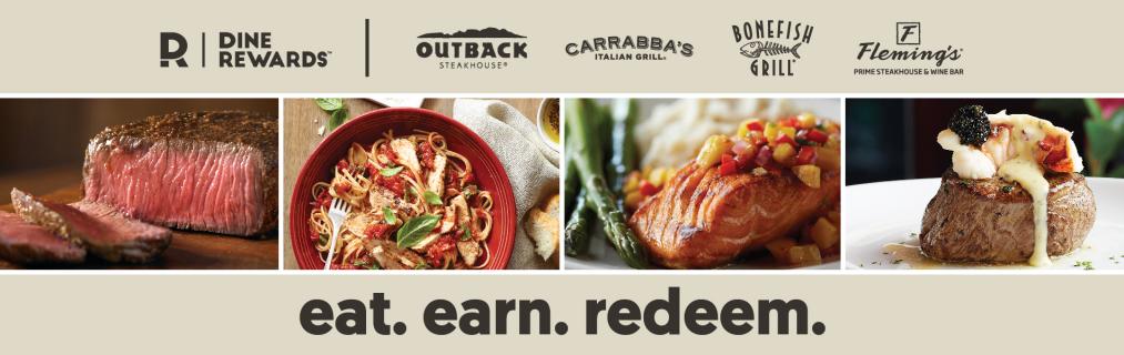 DINE REWARDS™ LOYALTY PROGRAM LAUNCHES NATIONWIDE AT FOUR OF AMERICA’S FAVORITE RESTAURANTS